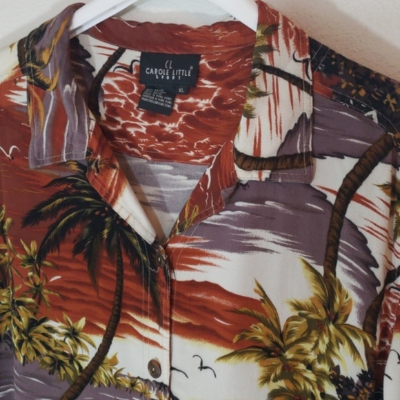 Sport Button Down Tropical Hawaiian Print - Picture 2 of 4